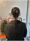 カチモリ　タイトアレンジ　お呼ばれヘア