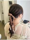 編み下ろしヘア/ヘアセット/岡谷美容室