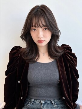 トリッカ 銀座(tricca) くびれ巻き／ミディアムレイヤー/カカオブラウン
