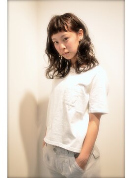 ナンバースリー 溝の口店(Number Three) 耳かけショートバングスモーキーモード系セミ【N°３ 溝の口店】