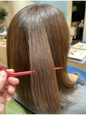 髪質改善トリートメント×艶髪×ブランジュ×ミディアム