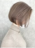 ミルクティーベージュダブルカラーインナーカラー韓国20代前髪