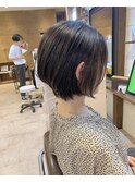 【今風ボブは毛先がキメて】黒髪でも柔らかショートボブ♪