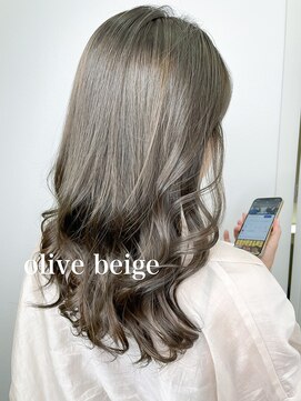 ミシェリー(misherry) 小顔くびれヘア20代30代40代セミロングオリーブベージュ艶髪