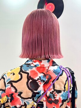 デート 下北沢(DATE) ダブルカラーピンクベージュケアブリーチハイトーン髪質改善