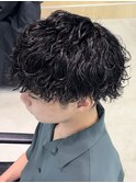 波巻きスパイラル波巻きパーマメンズカットメンズパーマ19時以降
