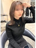 ベージュ ブリーチハイトーン 艶カラー 艶髪