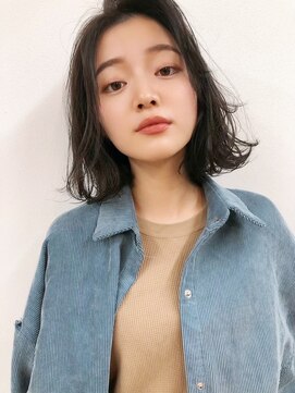 ロシェ 横浜店(loche) レイヤーカット ウェットヘア×ブリーチなしダブルカラー×横浜