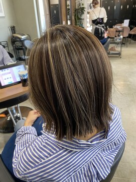 エガオ 藤沢店(EGAO) 大人ベージュハイライト