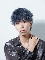 アルファ 新宿(alpha)&nbsp;サーフカール/ 刈り上げセンターパート/ブルーブラック[新宿駅]