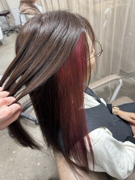 テーラヘアー つくば研究学園店(TELA HAIR) ピンクイヤリングカラー
