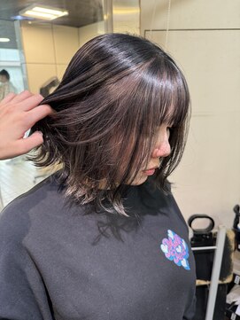 ヘアーアンドメイク ビス(HAIR&MAKE bis) ラベンダーグレー×ブラック/アンブレラカラー【NOKA】