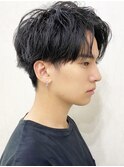 毛流れセンターパート×シークレットパーマ