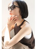 フェザーショート姫カットレイヤーとラベンダーミルクティー