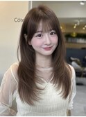 美髪レイヤーカット/顔まわりレイヤー/ストレートロングレイヤー