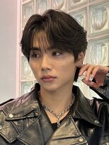 フォト 新宿(foto)&nbsp;men's/メンズカット/リバースセンターパート/曲がる縮毛矯正