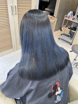オーセンヘア(AUTHEN.HAIR) 【仙台美容室】アンブレラカラー×ディープブルー