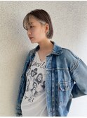 インナーカラー/デザインカラー/切りっぱなしボブ
