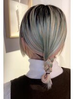 スイウ(suiu) ベビーパープルxハイトーンカラーxぱっつん前髪