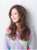 〈VANCOUNCIL〉オリーブカラーハイライトカラー毛先パーマ