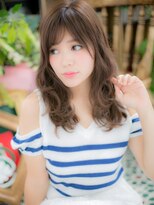 カバーヘアアンドスパ ブリス 浦和(COVER HAIR&SPA bliss) *bliss浦和+*…斜めバング★グラマラスなカールで大人かわいいc