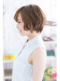 やわふわ質感♪前下がりアシメショートb