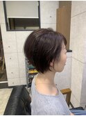 ショート×ピンクベージュ