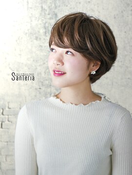 サンテリア(Santeria) 【Santeria】シンプルなショートにナチュラルハイライトをプラス
