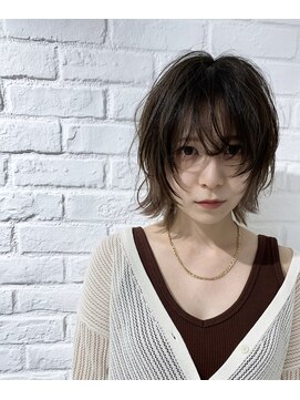 サンディーズ(SANDYS) ショートウルフ×インナーカラーミルクティーベージュ