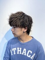 メンズ レオ 南森町店(men's LEO) マッシュウルフ/ハイライト/ツイストスパイラルパーマ