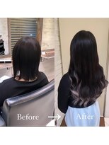 リゼル シブヤ(RISEL SHIBUYA) シールエクステで自然なロングヘア インナーカラー