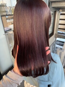 テラスヘアラボ 新潟駅南(TERRACEhairLab.) 【艶髪ボルドーピンクブラウン】