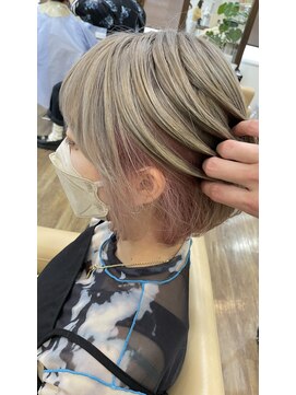 ジッピー ヘアーコレクション ツートンカラー インナーカラー ミルクティー ボブ
