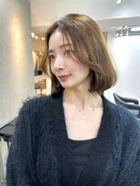 前髪あり韓国カール髪質改善姫カットセミディシアーカラー