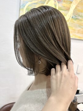 ハーツ(Heart's) 白髪ぼかしハイライト×グレージュカラー