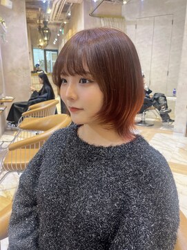 ロンドローズ 名古屋(Lond damaskRose) 顔周り ボブ 韓国 レイヤー ダブルカラー 名駅 リタッチ 433