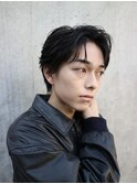 毛流れショートセンターパートフェザーパーマニュアンスパーマ