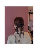 ふわふわツイン編みおろし
