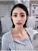 美髪韓国レイヤーイメチェン似合わせチェリーブラウンミニウルフ