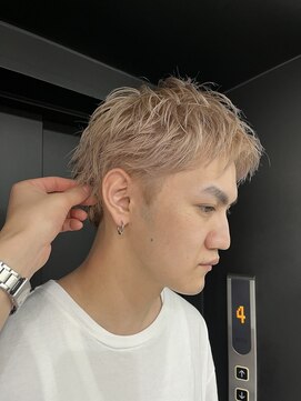 ラパンセヴェールメンズ 栄(LA PENSEE VERT MEN'S) ラフショート×ハイトーン