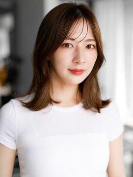 レノラ 本町(LENORA) ◯ぱっつん前髪流し前髪鎖骨ミディアムボブ耳かけボブパーマ小顔