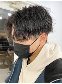 センターパート/波巻き/スパイラルパーマ/ツイスパ/メンズ