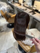 シルクレイ 高田馬場(Silk-lei) 地毛風ストレート×カシスレッド