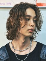 アンサー 原宿(ANSWER)&nbsp;原宿メンズボブメンズミディアムセンターパートニュアンスパーマ