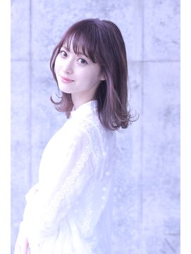 カシュカシュ(cache cache) cache cache★エアリーピンクベージュミディ