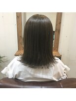 ヘアーサロン リベット(hair salon Libett)&nbsp;ハイライトたっぷりの柔らかベージュ 外ハネボブ
