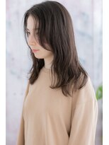 ミック ヘアアンドビューティー 大山店(miq  Hair&Beauty) センターパートでアンニュイモード＊無造作エアリーカール