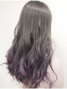ヘアリゾートユア 新大久保店(hair resort YuA) 柔らかなピンクパープルロングヘアー