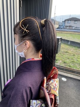 美容室 グラン ブルー 【成人式】ヘアアレンジ【水引】