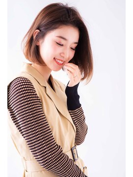 マッシュアンドマッシュアヴェダ ららぽーと福岡店(mash&mash AVEDA) 前下がり☆大人ベージュボブ20代30代40代 ららぽーと福岡